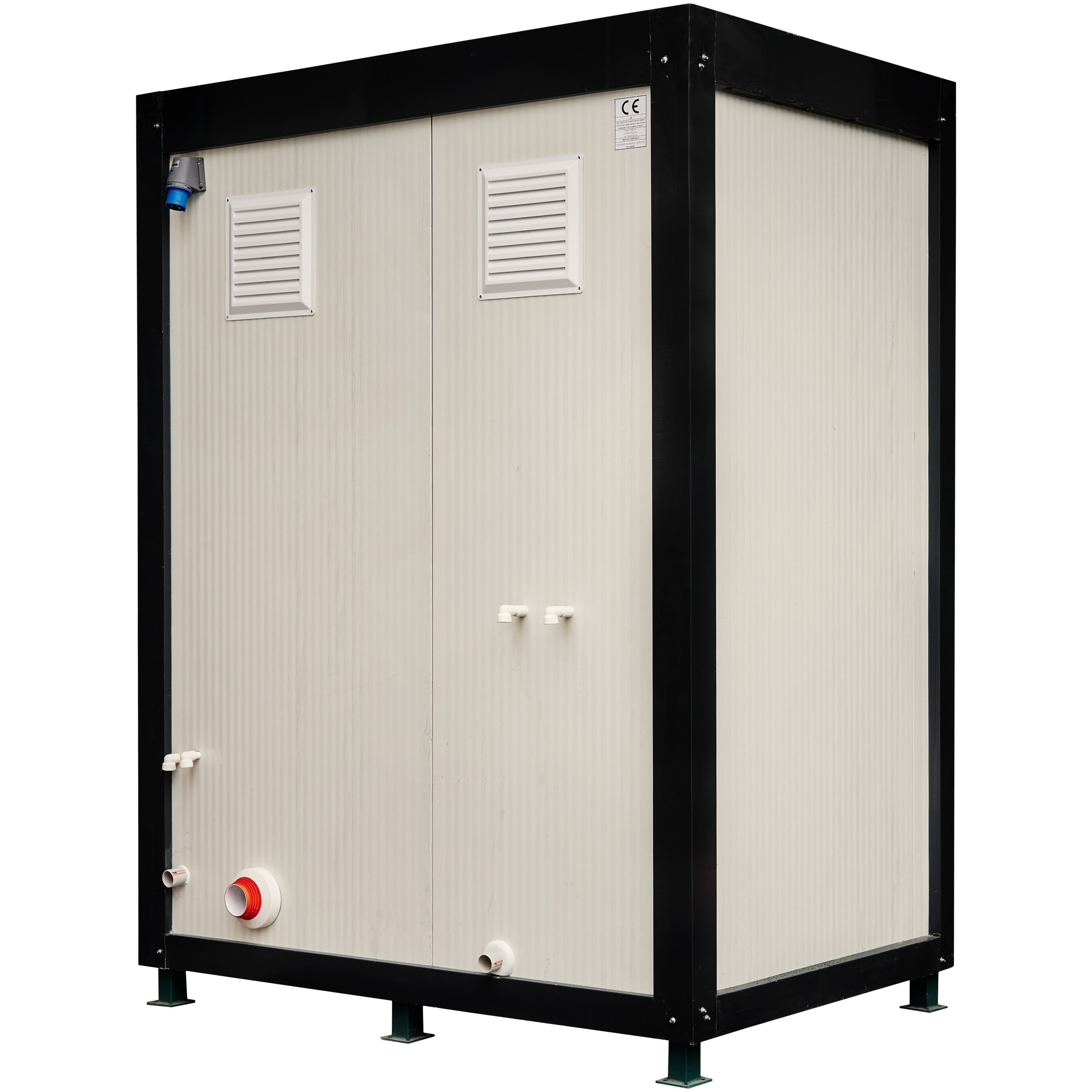 Kontener sanitarny widok z tyłu Kontener sanitarny widok z tyłu